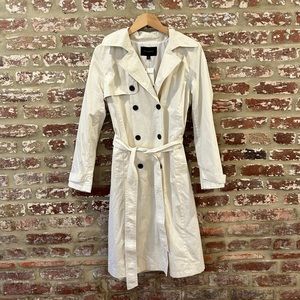 Banana Republic NWT Trench Coat Cotton Twill - Cream